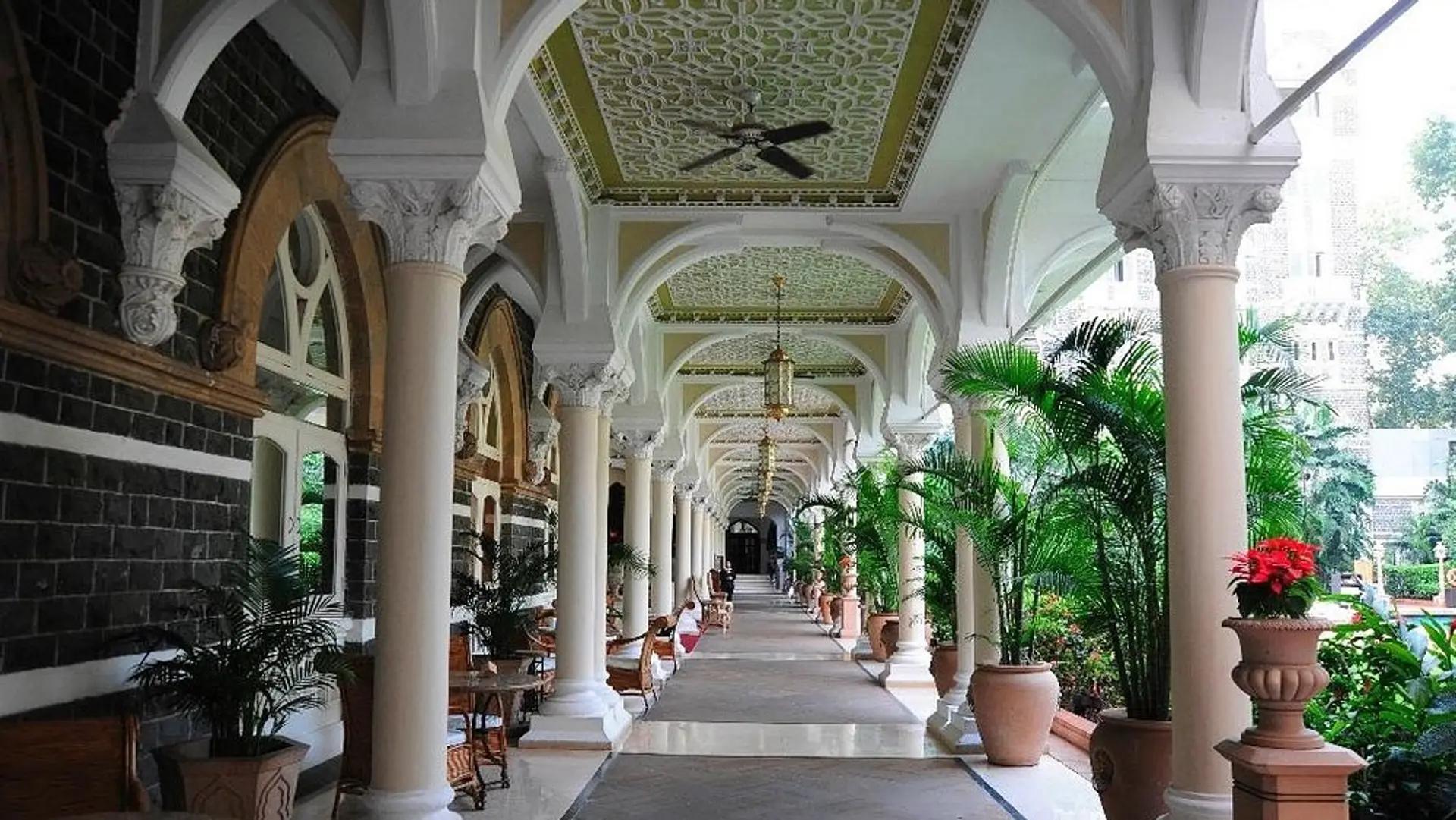 Private garden and outside seating area at The Taj Mahal Palace, Mumbai